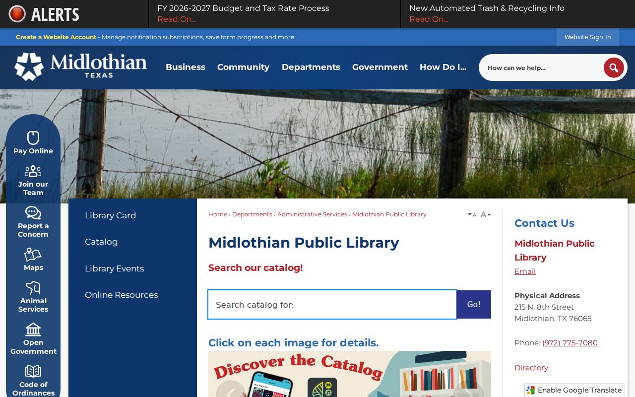 Midlothian city directory library research source